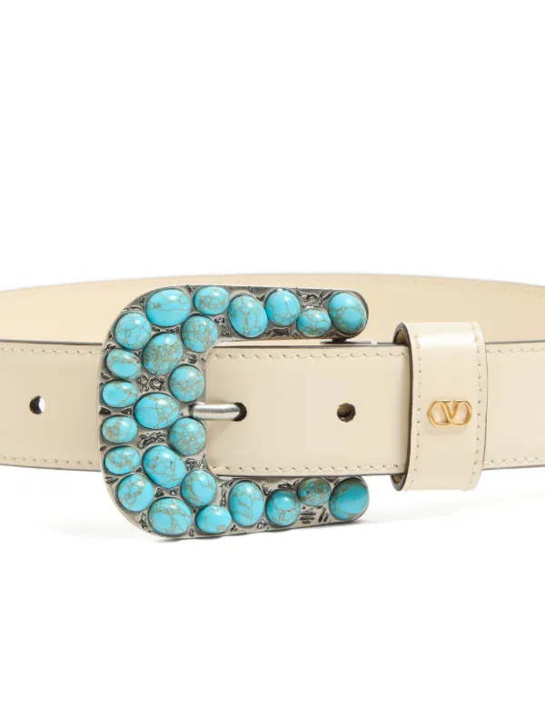 Valentino Garavani VLogo Signature Brushed Calfskin Belt  display picture 1