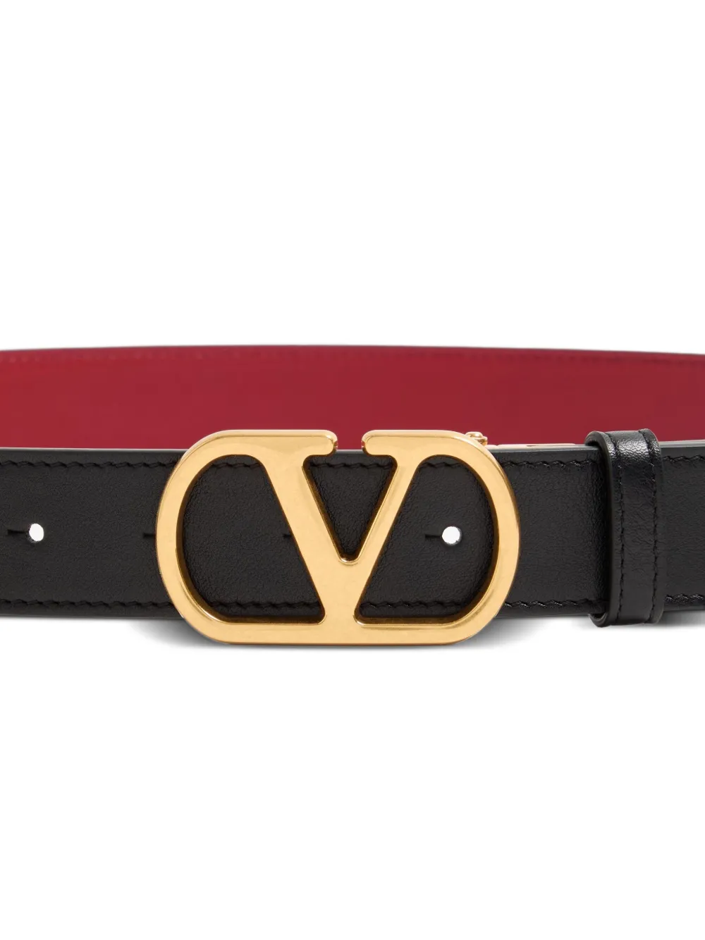 Valentino Garavani 30 mm VLogo Signature omkeerbare riem Zwart