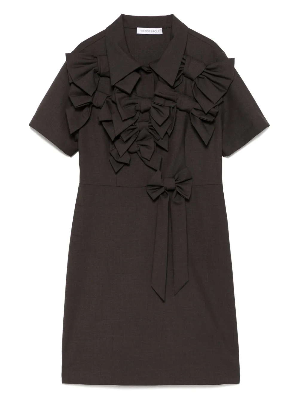 Viktor & Rolf Bouquet mini-jurk met strik Bruin