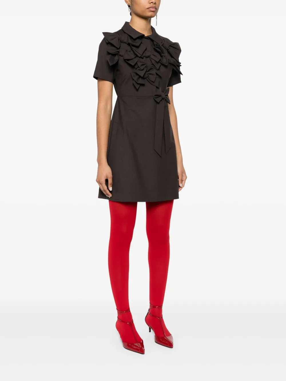Viktor & Rolf Bouquet mini-jurk met strik Bruin