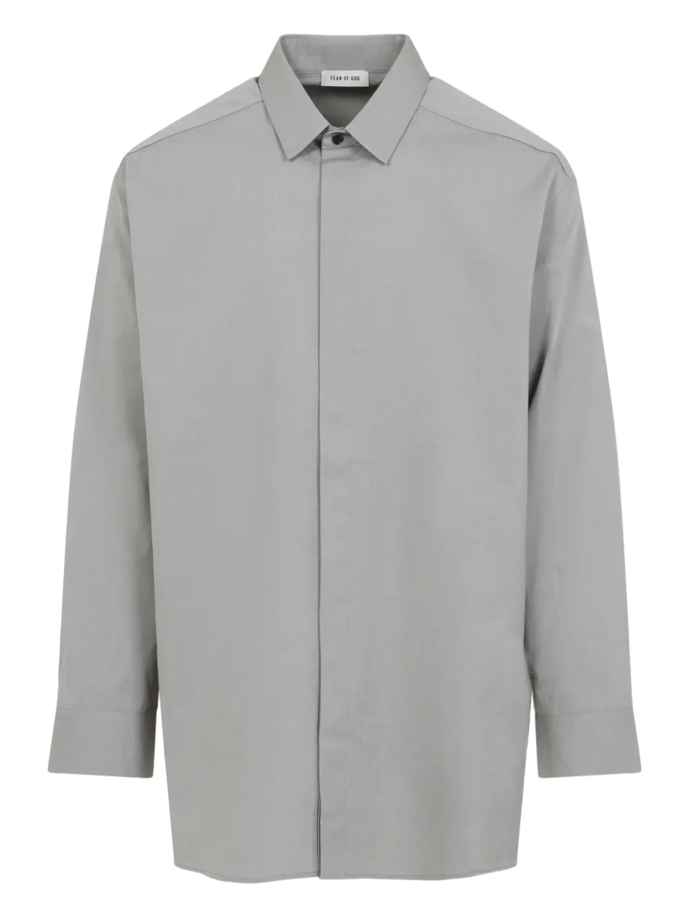 Fear Of God Men's Dove Mélange Cotton Shirt In Grey