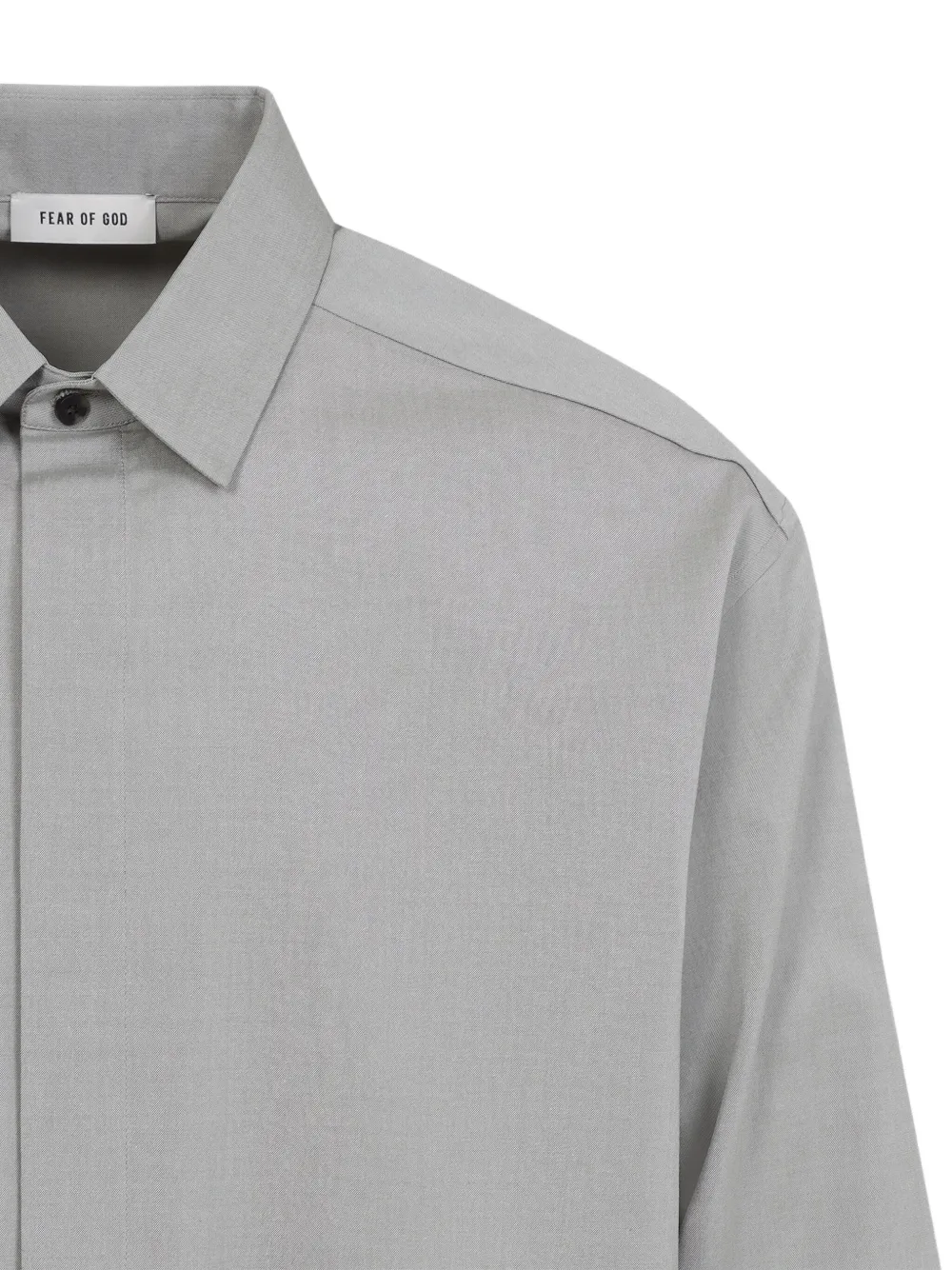 Fear Of God Men's Dove Mélange Cotton Shirt In Grey