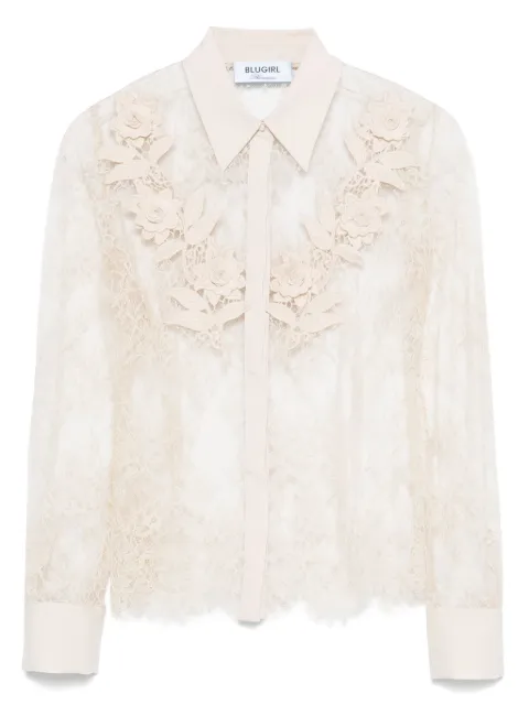 Blugirl camisa de encaje