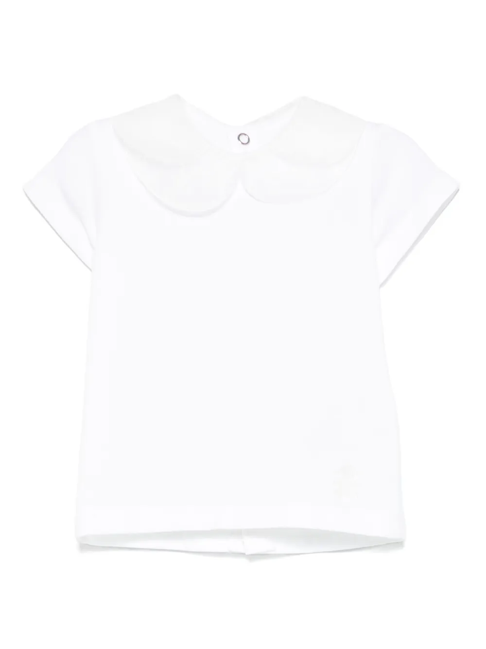 Le Bebé Enfant playera con cuello de organza | blanco | Image 1