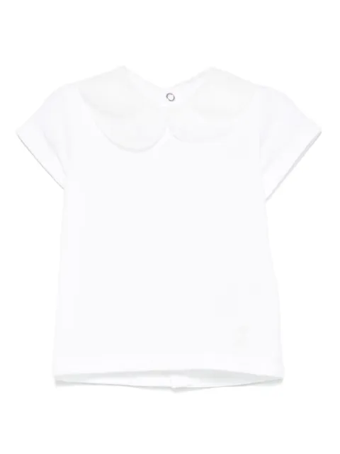 Le Bebé Enfant organza-collar T-shirt
