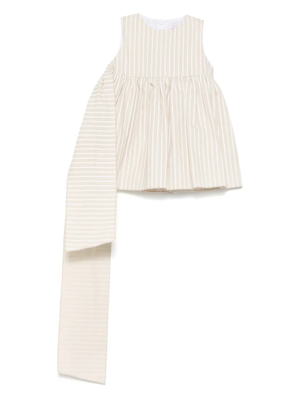 Le Bebé Enfant striped dress | Neutrals | Image 1