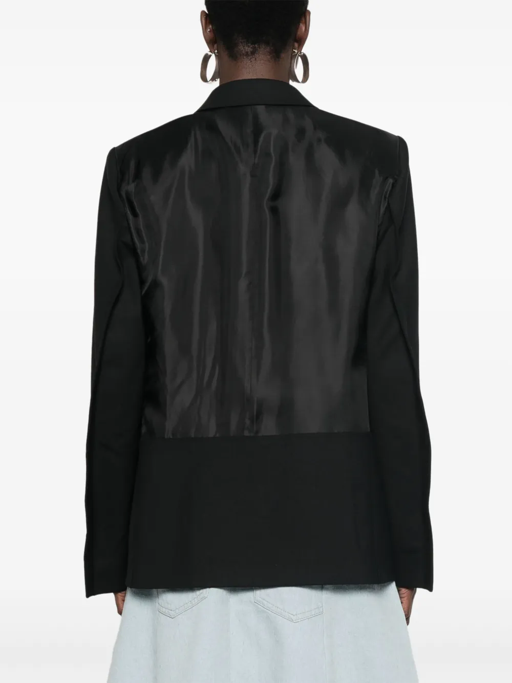 Victoria Beckham Blazer met logo-label Zwart
