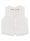 Le Bebé Enfant striped waistcoat - Neutrals