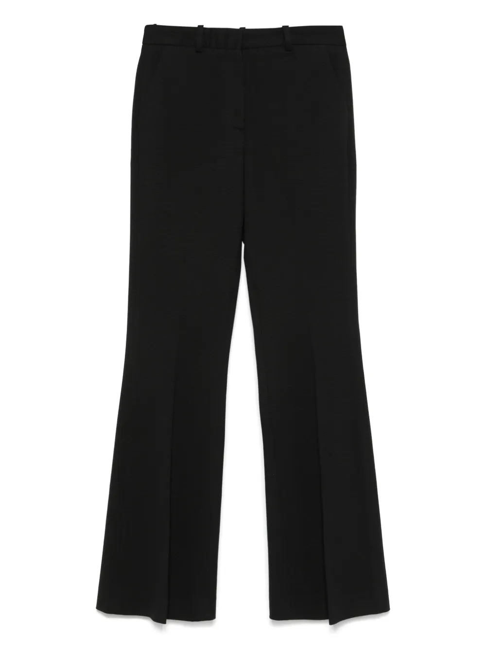 Shop Circolo 1901 Oxford Flared Trousers In Black