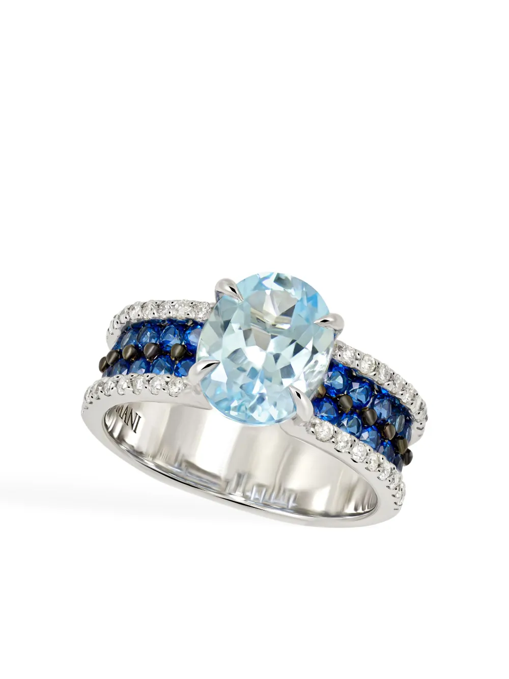 Brumani Anello Color Hits in oro bianco 18 carati con topazio e diamanti | argento | Image 1