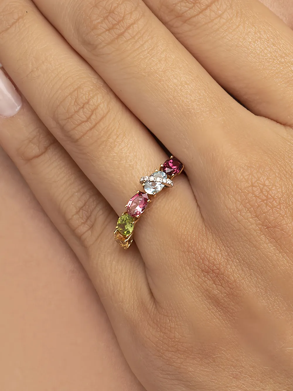Brumani 18kt Looping Colours Gelbgoldring mit Schmucksteinen | Image 2