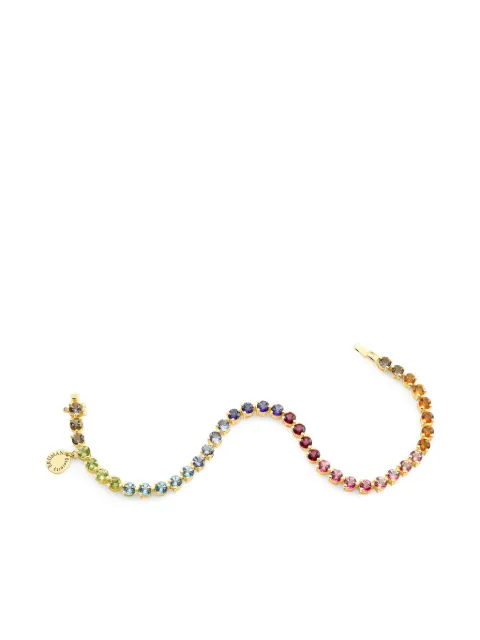 Brumani 18kt Looping Colours Gelbgoldarmband mit Schmucksteinen