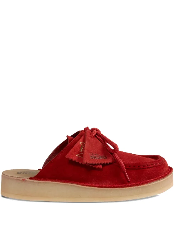 Clarks Originals Nomad Suede slip-on Mules Red FARFETCH PH