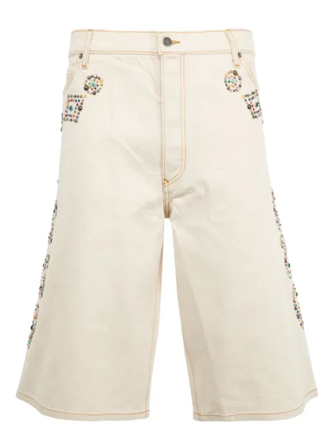 cout de la liberte Zander Embellished twill baggy shorts
