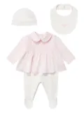 Fendi Kids logo-embroidered babygrow set (set of three) - Pink