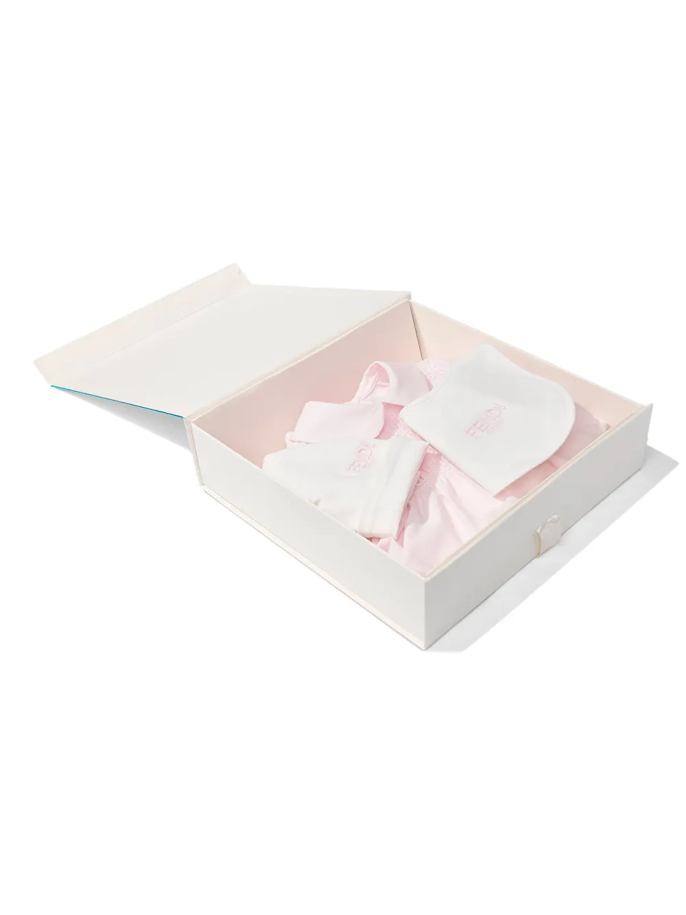 Fendi Logo-embroidered Babygrow Set (set Of Three) In Pink