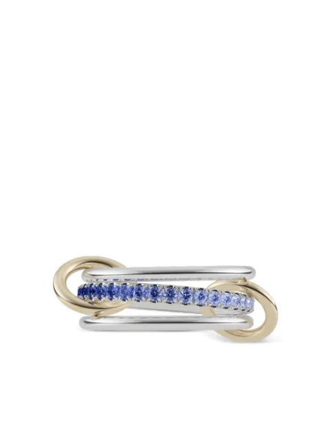 Spinelli Kilcollin Anel Tigris de ouro amarelo 18k com safiras