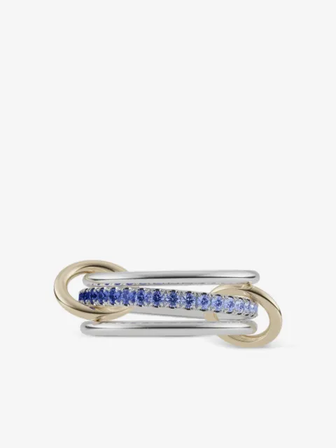 Spinelli Kilcollin 18CT yellow gold Tigris sapphires ring