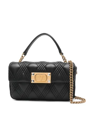 Valentino Garavani レザー ショルダーバッグ | ブラック | FARFETCH JP
