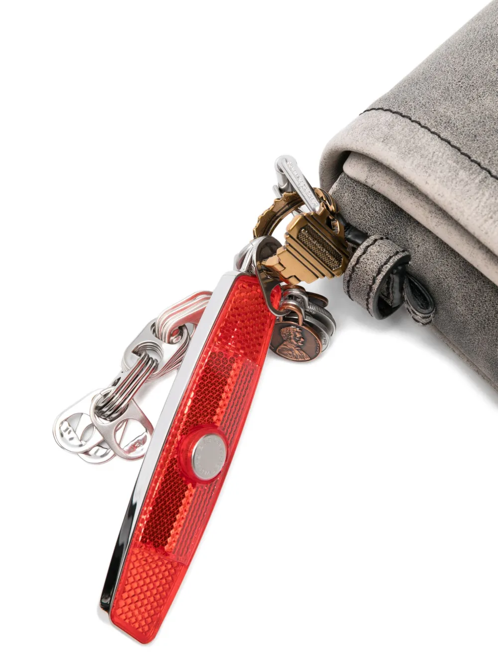 Alexander Wang Studded Flap Shoulder Bag In Gray