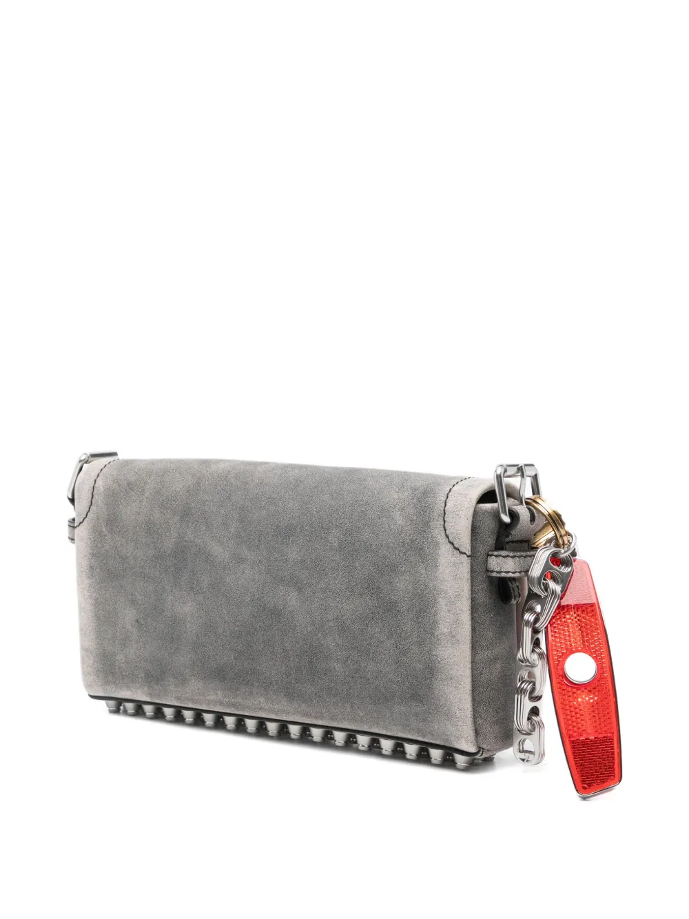 Alexander Wang Studded Flap Shoulder Bag In Gray