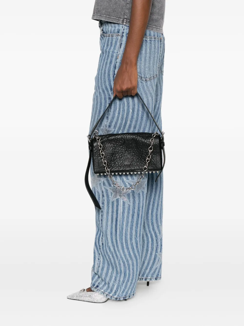 Alexander Wang Ricco leather shoulder bag - Zwart