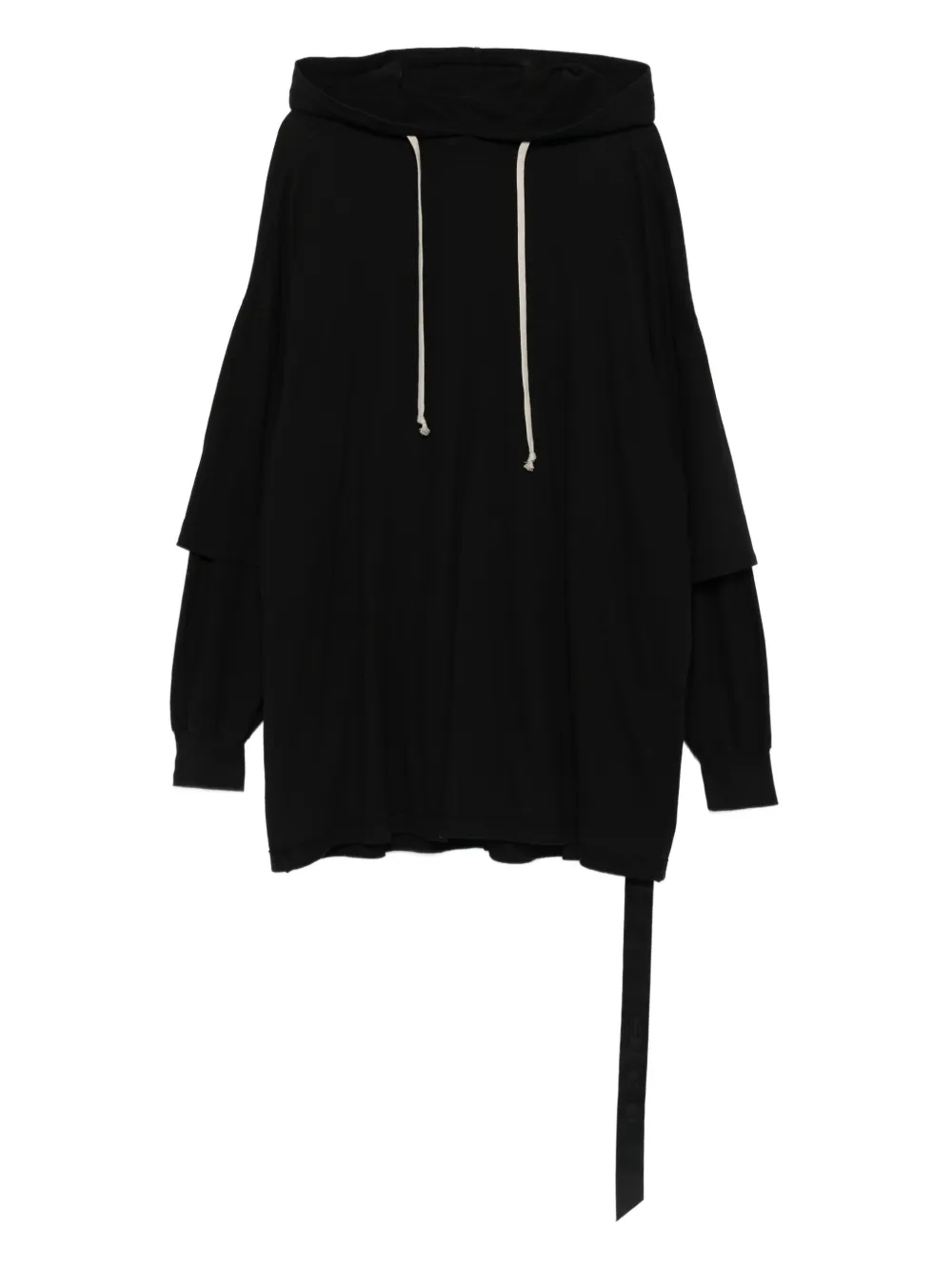 Rick Owens DRKSHDW Tommy Hustler double-sleeve hoodie | Black | Image 1