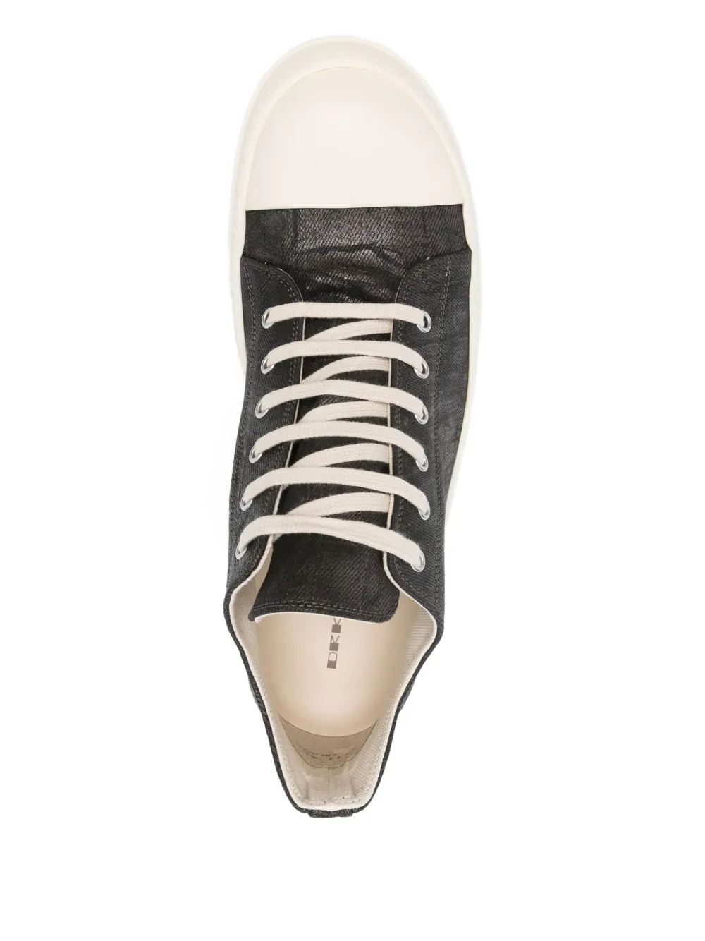 Rick Owens DRKSHDW metallic denim low-top trainers Grijs