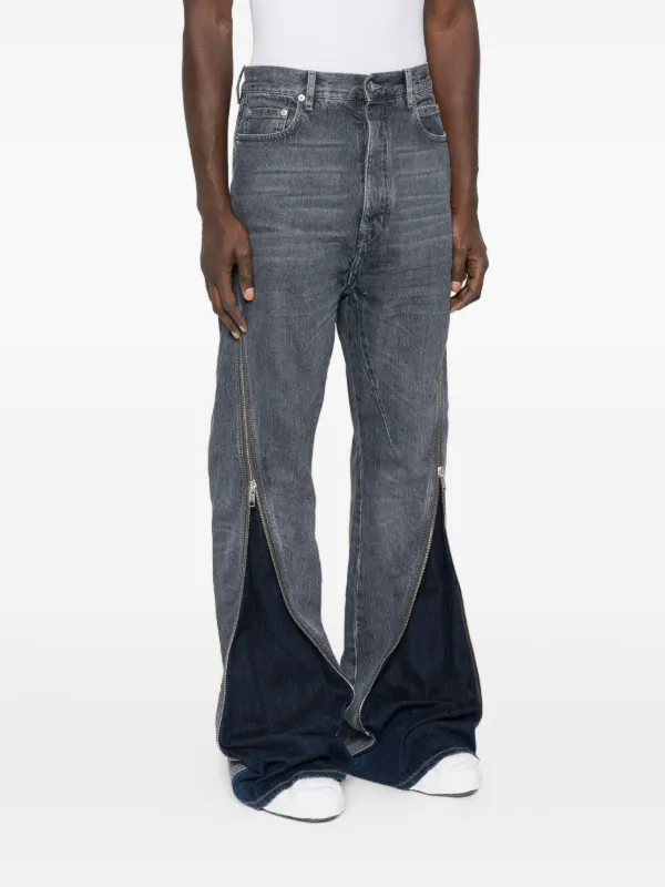 Rick Owens DRKSHDW Bolan Banana ジップジーンズ | グレー | FARFETCH JP