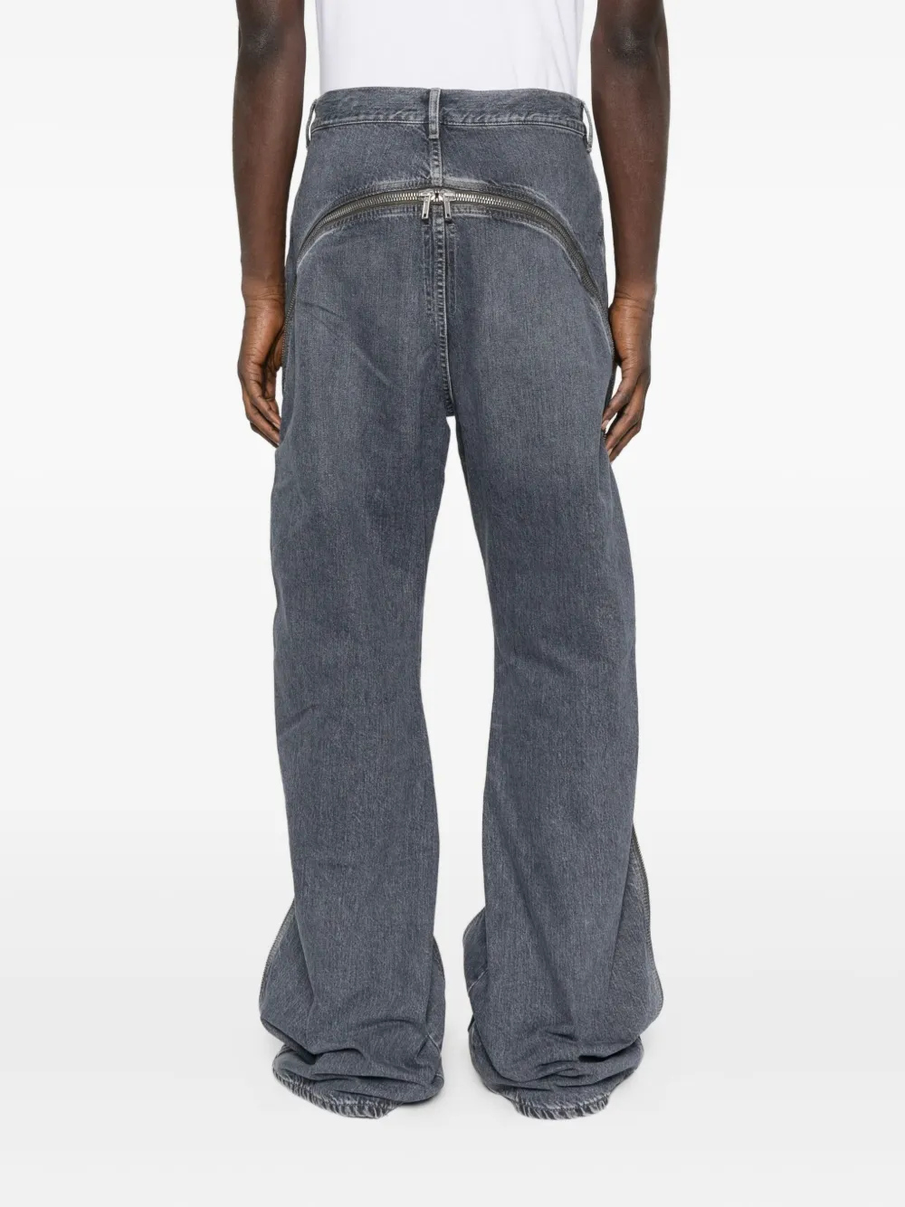 Rick Owens Drkshdw Bolan Banana Zip-detail Jeans In Gray
