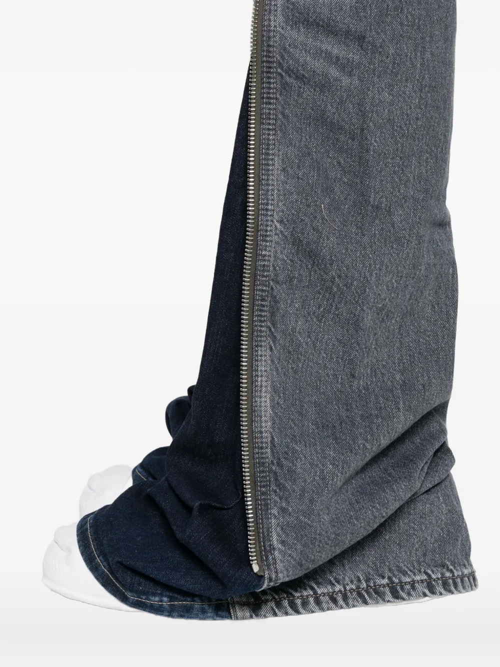 Rick Owens Drkshdw Bolan Banana Zip-detail Jeans In Gray