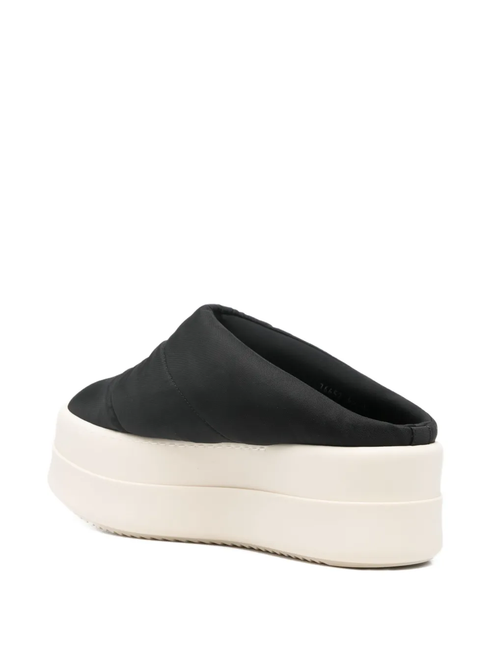 Rick Owens Drkshdw Quilted Platform Slippers In Black