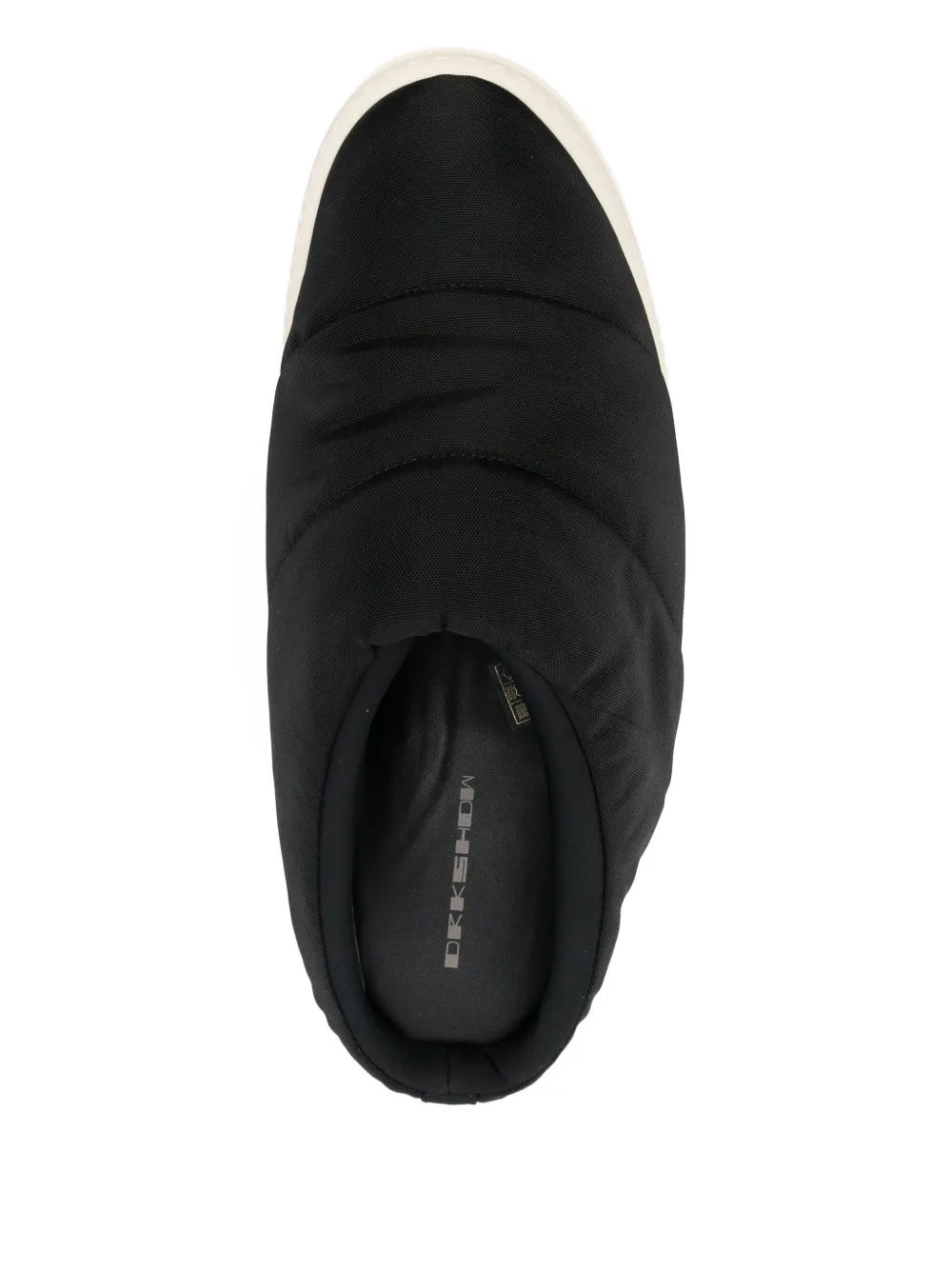 Rick Owens Drkshdw Quilted Platform Slippers In Black