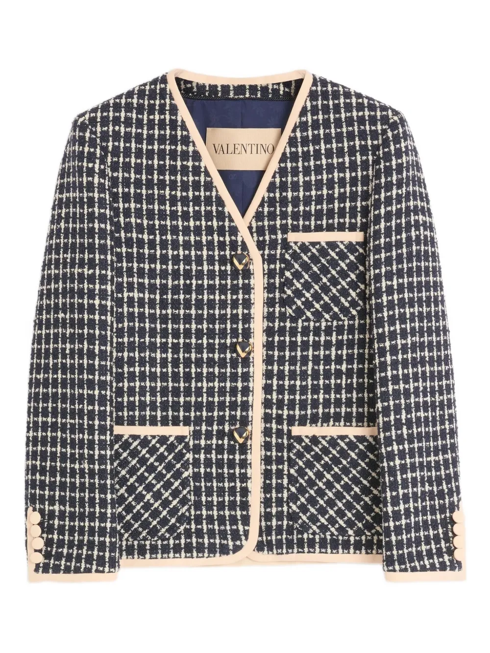 Valentino Garavani Bouclé blazer Blauw