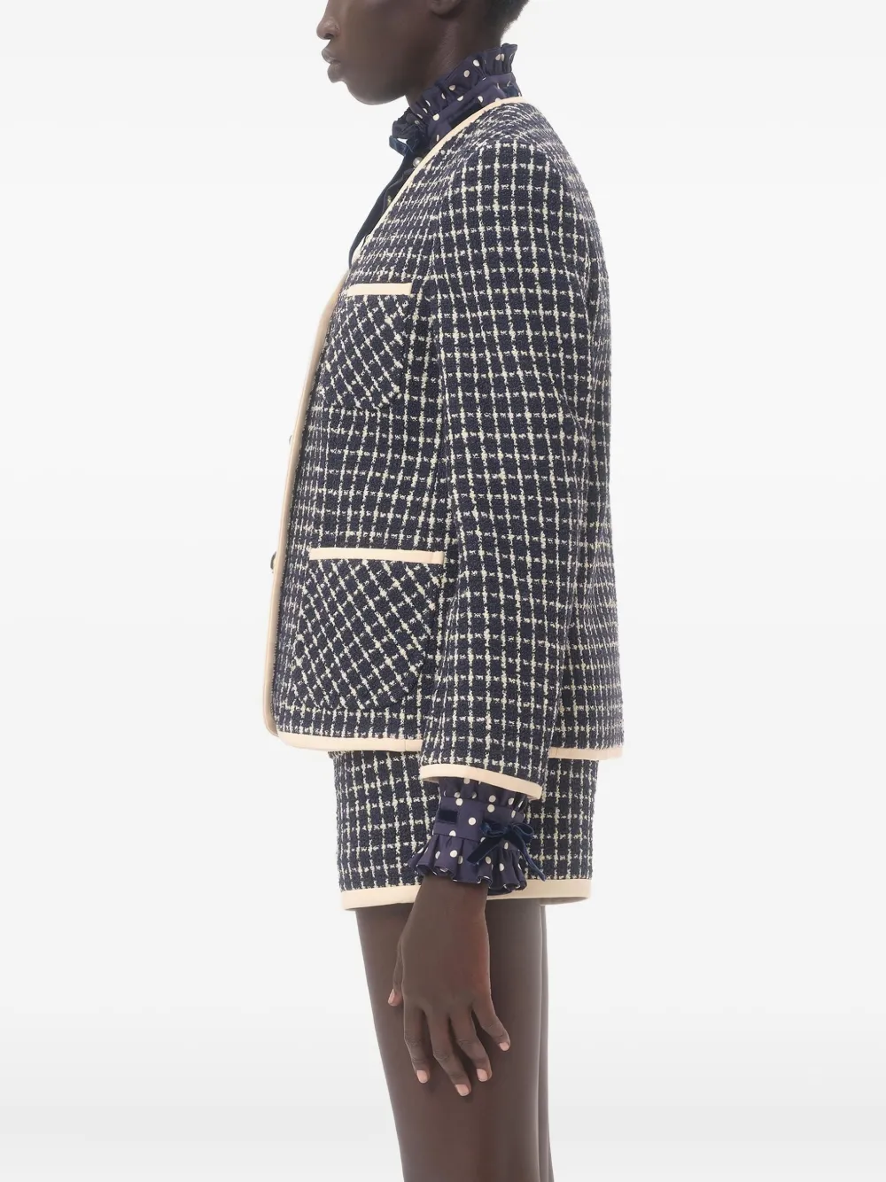 Valentino Garavani Bouclé blazer Blauw