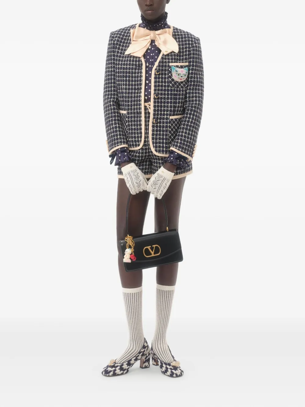 Valentino Garavani Bouclé blazer Blauw