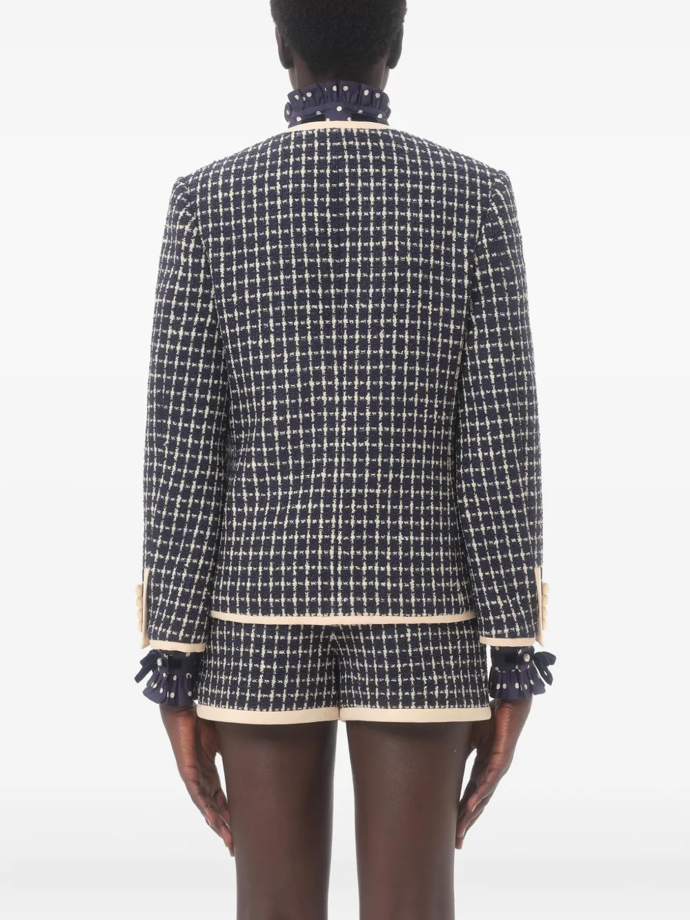 Valentino Garavani Bouclé blazer Blauw