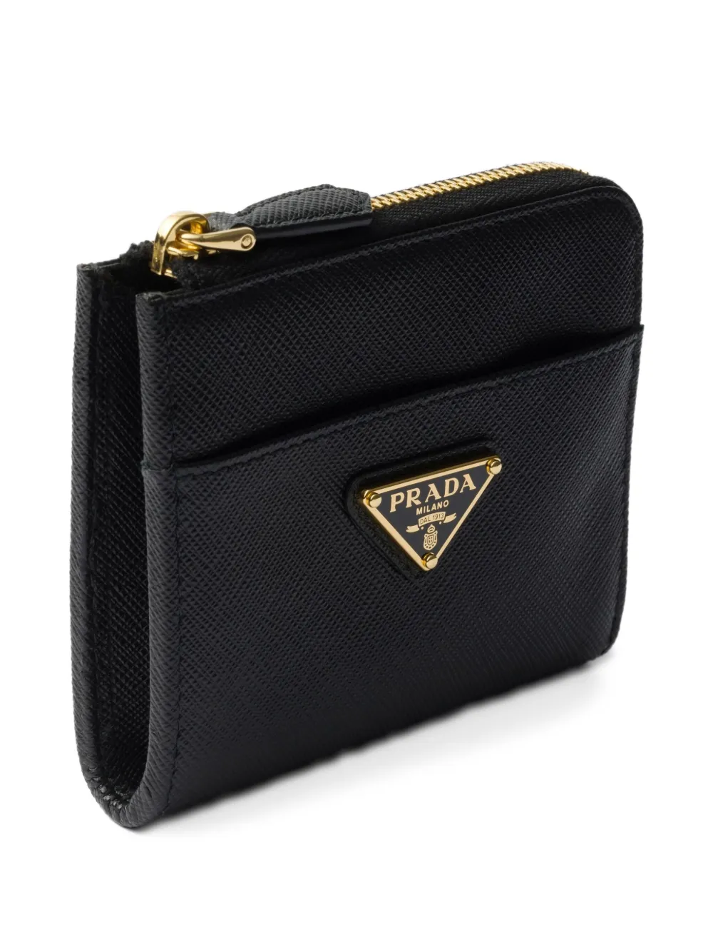 Prada Kleine portemonnee met logo Zwart