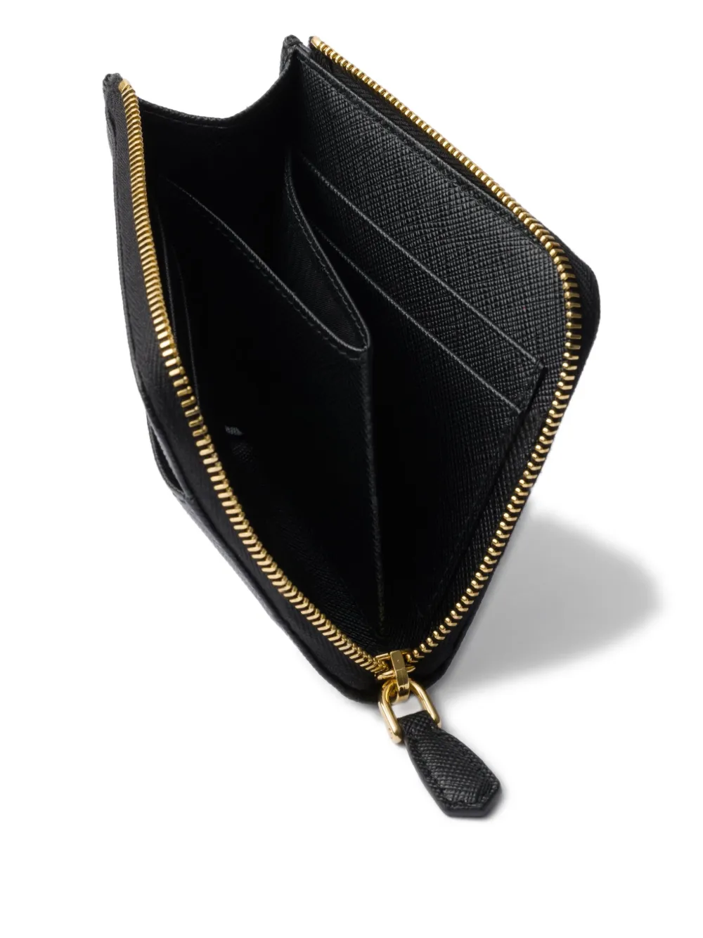 Prada Kleine portemonnee met logo Zwart
