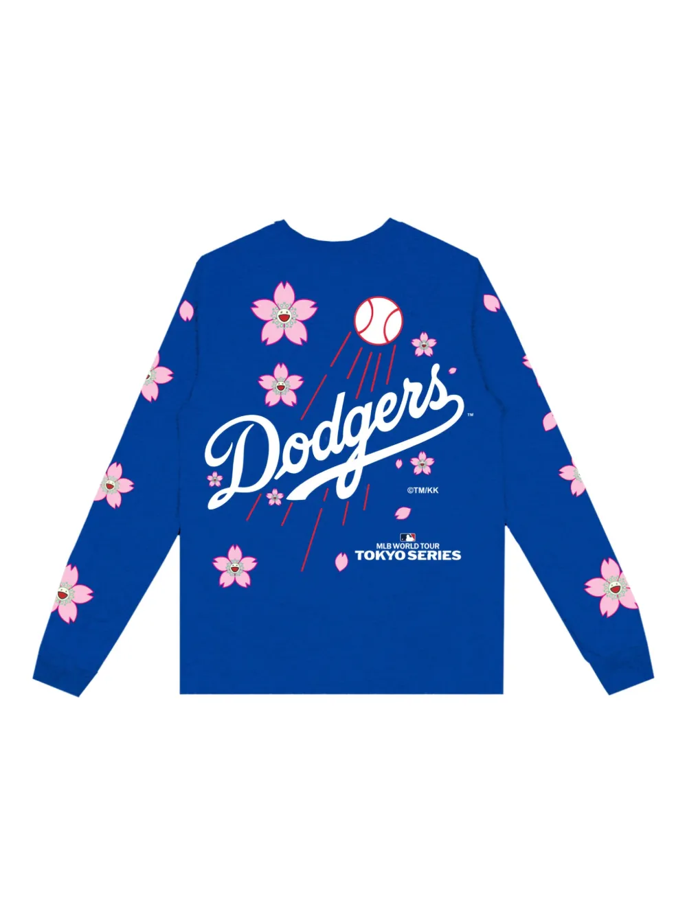 Takashi Murakami x Nike Dodgers "MLB World Tour Tokyo Series 2025 Blue" T-shirt Blauw