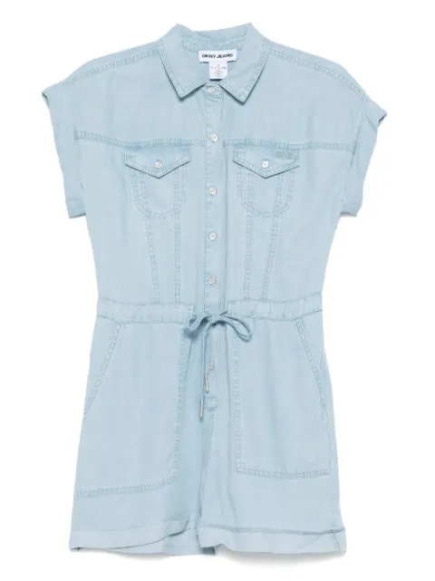 DKNY jumpsuit corto de tejido cambray