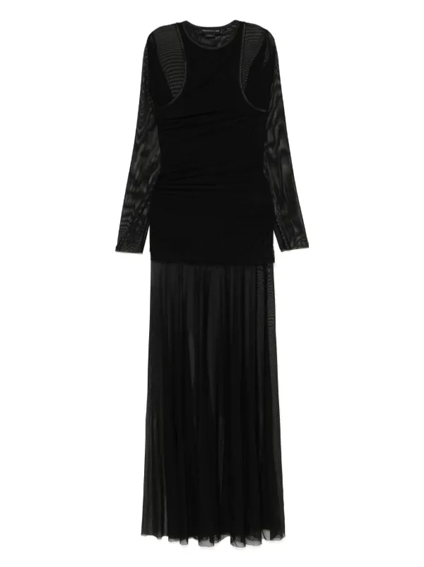 chinese dress ladies TING GONG I Sheer-layered Dress