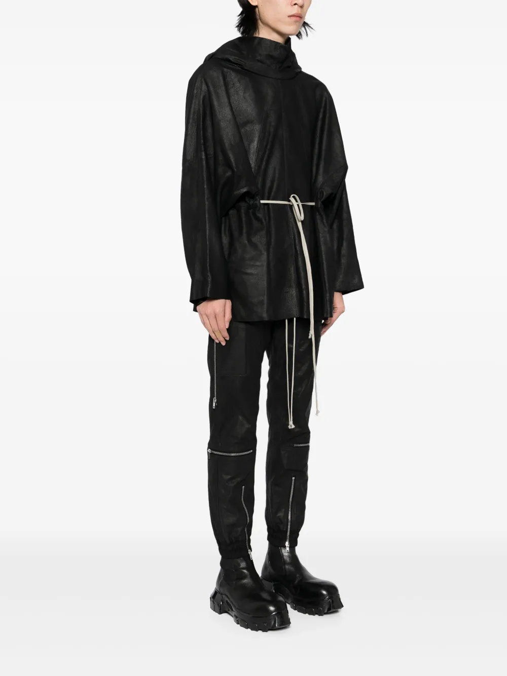 Rick Owens Hoodie Zwart