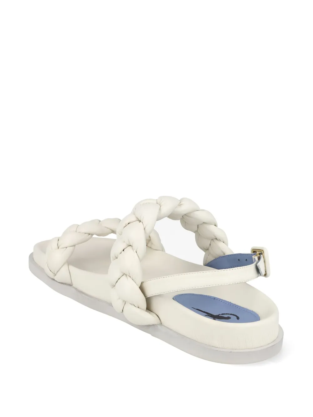 Blue Bird Shoes braided-strap sandals White