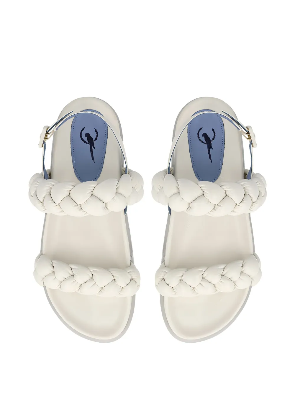 Blue Bird Shoes braided-strap sandals White