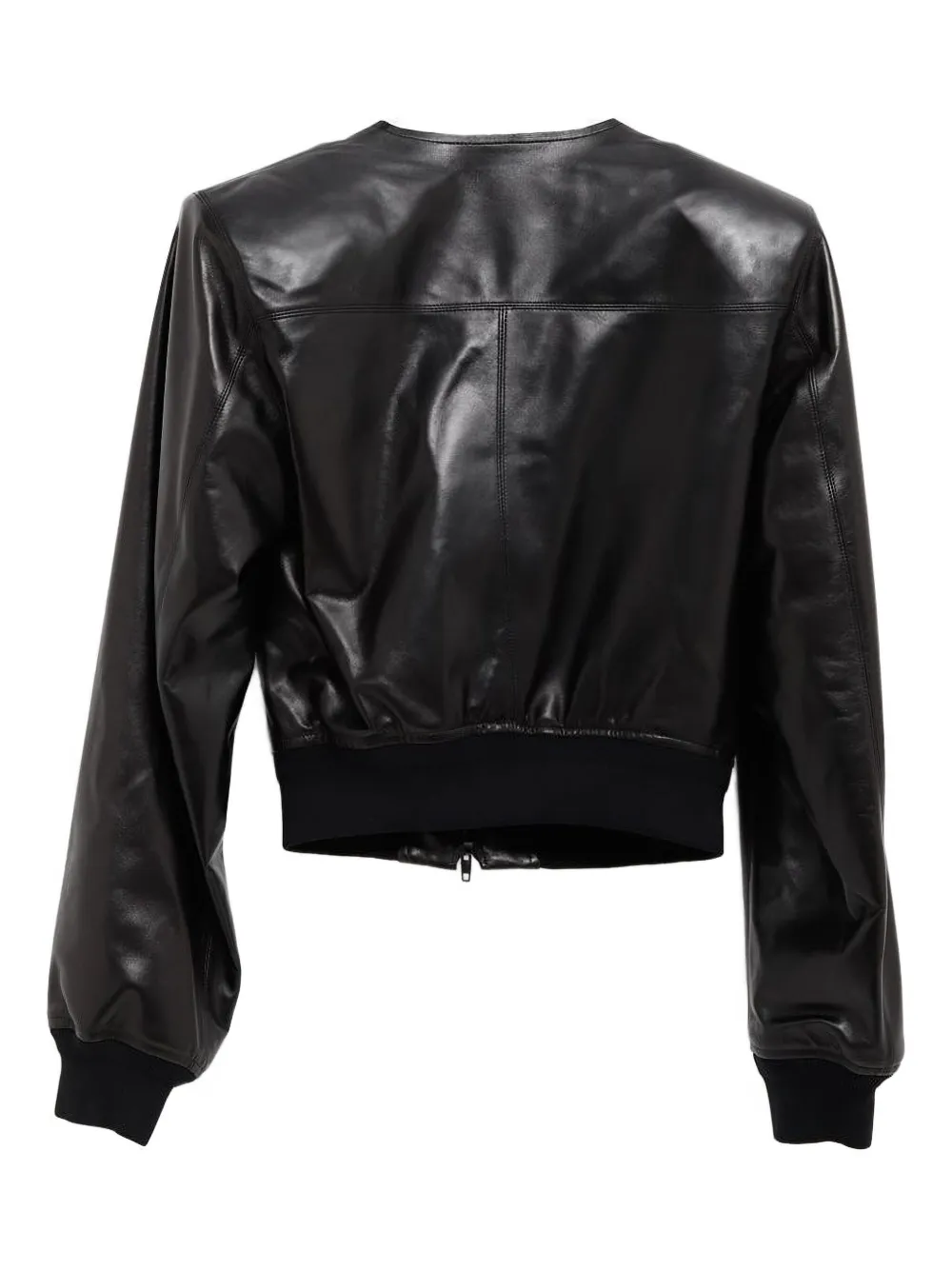 Phoebe Philo crew-neck leather jacket | Leather Jackets | Image 2