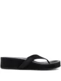 Phoebe Philo leather flip flops - Black