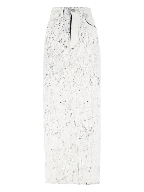 MM6 Maison Margiela Gonna midi con finitura cerata