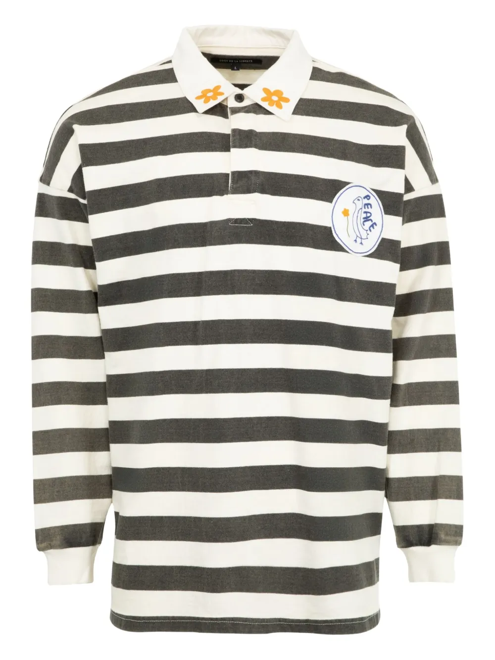 cout de la liberte Ashton embroidered-flower polo shirt