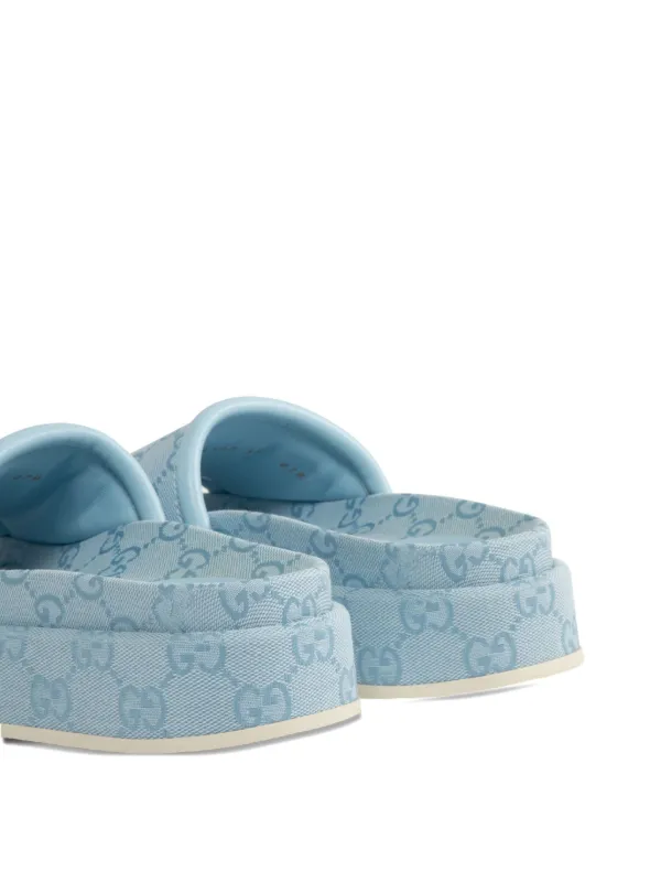 Gucci Clarice Slides | Blue | FARFETCH